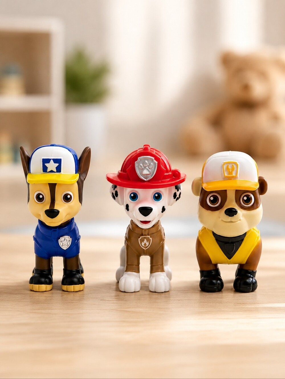 PAW Patrol Figures Chase Marshall Rubble Mini Toy Set 3pc 2.25–2.5”